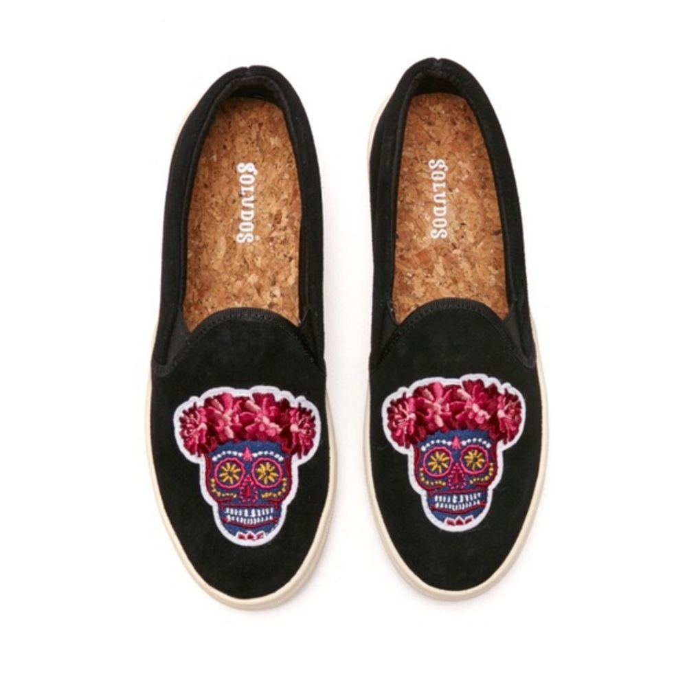 Soludos Day of the Dead slip on